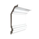 بانوهات فايبر للديكور، مقاس 240×12×5 سم، لون ابيض 