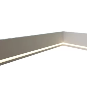 PU Foam Illuminated Decorative Skirting 2.44×17.5×2.5 cm, White | Zakharef Factory