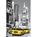 Mural image cities design, Size 175 cm × 115 cm, gray color