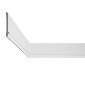 PU Foam Ceiling Decorative Cornices 200x1.5x12.5 cm, White | Zakharef Company