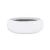 Round planting pot, concrete, white color, width 30 cm, height 13 cm.