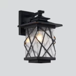 فانوس إنارة خارجي E27، لون أسود، أبعاد 35 × 25 × 20 سم