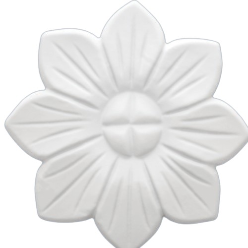 Patterned PU Foam Ceiling Decorations 19x19 cm, White | Zakharef Company
