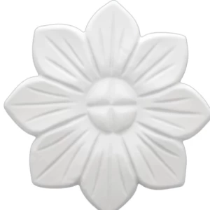 Patterned PU Foam Ceiling Decorations 19x19 cm, White | Zakharef Company