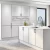 Aluminum Kitchen Chateau Oak Color Artificial Acrylic Marble Hydraulic Hinges | Abyat Company - Image 2