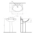 Washbasin with Complete Base 49.5x64x83 cm | Saudi Ceramics Factory | Saudi Ceramics - Image 2