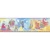 German wall covering for youth and children, size 10 m x 0.53 m, blue and yellow color, model 297805 
