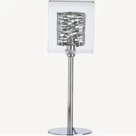 Elegant Table Lamp Classic Design, Silver Color, Size 12x12x30 cm