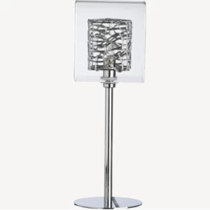 Elegant Table Lamp Classic Design 12x12x30 cm, Silver Color | Abyat Company