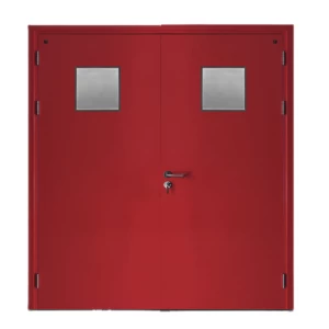 Fire Door SF/DD Double Leaf 1950×1900 mm Galvanized Steel Red | SFFECO