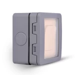 علبة مفتاح كهرباء مفرد (W/P) مزودة بعلبة، مقاس 7×7سم، آي بي 65 | سبكترا