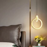 تعليقة إضاءة دائرية، مقاس 23x18 سم، سلك بطول 200 سم