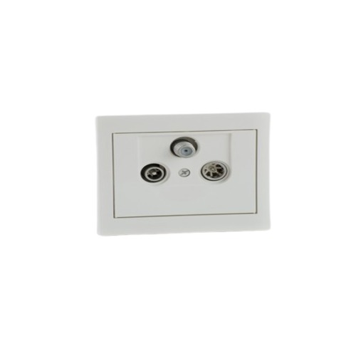 Antenna Socket K1, 7×7 cm, White Finish | N0539W