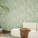 Leaf-patterned Design Wallpaper, Size 10 mx50 cm, green Color