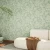 Leaf-patterned Design Wallpaper, Size 10 mx50 cm, green Color