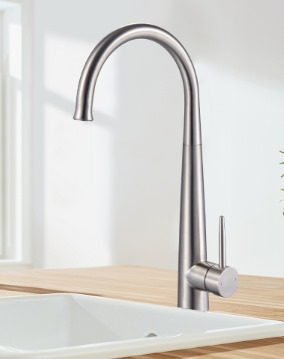 Kitchen Mixer Length 43.5 cm Width 20 cm Matte Silver Color | Algafary Sanitary ware