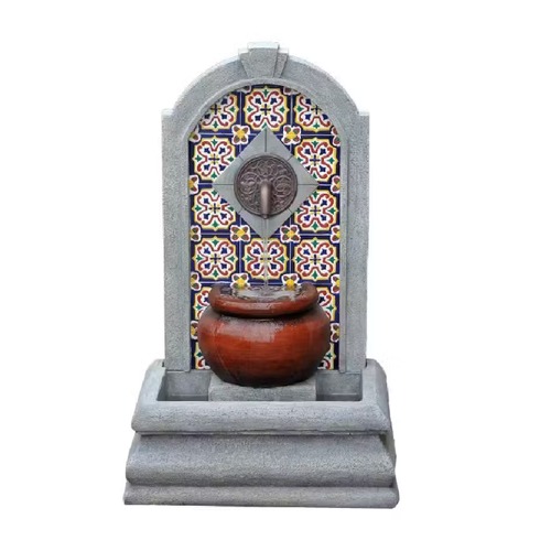 نافورة بطراز اندلسي مستوردة 55×37.5×88 سم رمادي، 220 فولت | مؤسسة زهرة الريان