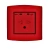 Electrical Switch socket 2 g 3 holes statement pointer 16 Amp AL-FANAR Model  Omnia Size 7x7 Color Red with Black Ring