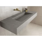 Monoblock Bathroom Washbasin Pozzo Model , Chrome Color Size 101×48×13.8 cm