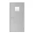Fire door SFFECO  stainless steel  with square glass window Model SF/SD Single Door leaf size 1950×900   mm  Color Gray