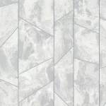 Italian geometric wall Covering, size 10 m x 1.06 m, gray color, model 83639  