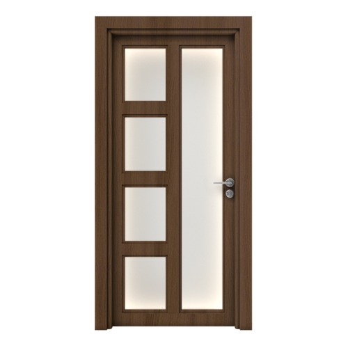 باب بريميوم مدخل فردي 235×115 سم، سماكة 6 سم، بني غامق | GPR07