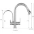 Kitchen Sink Mixer With Desalination Filter Length 38.1 cm, Chrome | Albayt Alaniq Sanitary Tools - Image 2