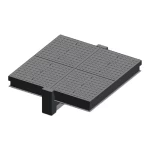 غطاء مانهول متعدد حديد زهر مقاس 1300×1300 ملي، مستطيل الشكل   حموله 40 طن  لون رمادي | مصنع سعودي كاست