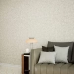 ورق حائط بتصميم نقوش، طول 10 م، عرض 50 سم، لون بني فاتح