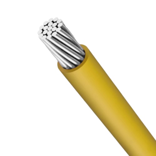 سلك 10 AWG مجدول نحاس مطلي بالقصدير MTW، جهد 600 فولت، طول 500 قدم، لون أصفر | شركة كابلات الشرقية للصناعة