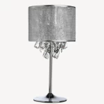 مصباح أنيق تصميم كلاسيك للطاولة، لون فضى، أبعاد 30×30×52 سم