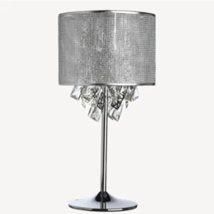 مصباح أنيق تصميم كلاسيك للطاولة 30×30×52 سم، لون فضى | شركة ابيات