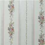 ورق حائط ورود طول 15.6 م، عرض 106 سم، لون احمر وبنفسجي واخضر مع فضي ورمادي