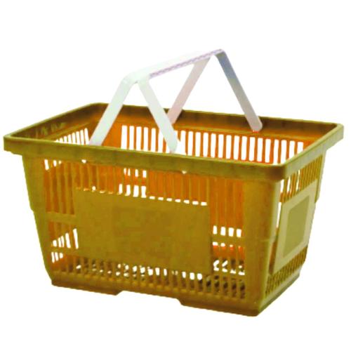سلة تسوق بلاستيك HDPE مقاس 48×32×26 سم لون بيج موديل Q0PXL | مصنع الفريدي للصناعات البلاستيكية