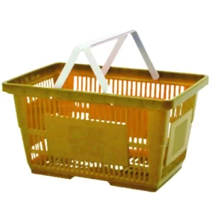 سلة تسوق بلاستيك HDPE مقاس 48×32×26 سم لون بيج موديل Q0PXL | مصنع الفريدي للصناعات البلاستيكية
