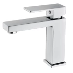 Automatic Short Square Wash basin Faucet Brass, Chrome Color