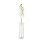 Artificial Orchid Flower, 100 cm Length, White Color