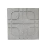 بلاط أرضيات أسمنتي تصميم تقاطع، لون رمادي، طول 40 سم × عرض 40 سم × سمك 4 سم | وسد للصناعة