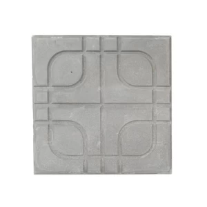 Cement Floor Tiles 40x40x4 cm, Gray Color, Intersection Design | Al Wasd Industrial