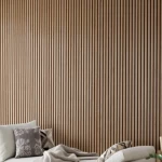 ألواح جدارية عازلة للصوت، لون بني، طول 2.90 م، عرض 60 سم، سماكة 25 ملم