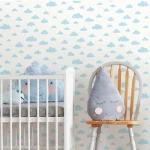 ورق جداري، لون ابيض مع ازرق فاتح تصميم اطفال، مقاس 10.10 م×0.521 م، موديل ديزني مارفل