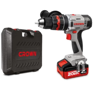 دريل (مثقاب) صدمات لاسلكي 20 فولت السعة، الصلب 13 مم، كراون CT21075HMX-4BMC | (الشركة السعودية للمعدات الصناعية(سيتاكو
