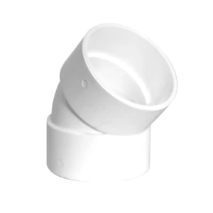 UPVC Plastic Elbow 45° 8 Inch White | ALMUIF PIPES