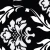 Vinyl Wallpaper, Patterned Design, Size 10 m x 53 cm, Black with White Color