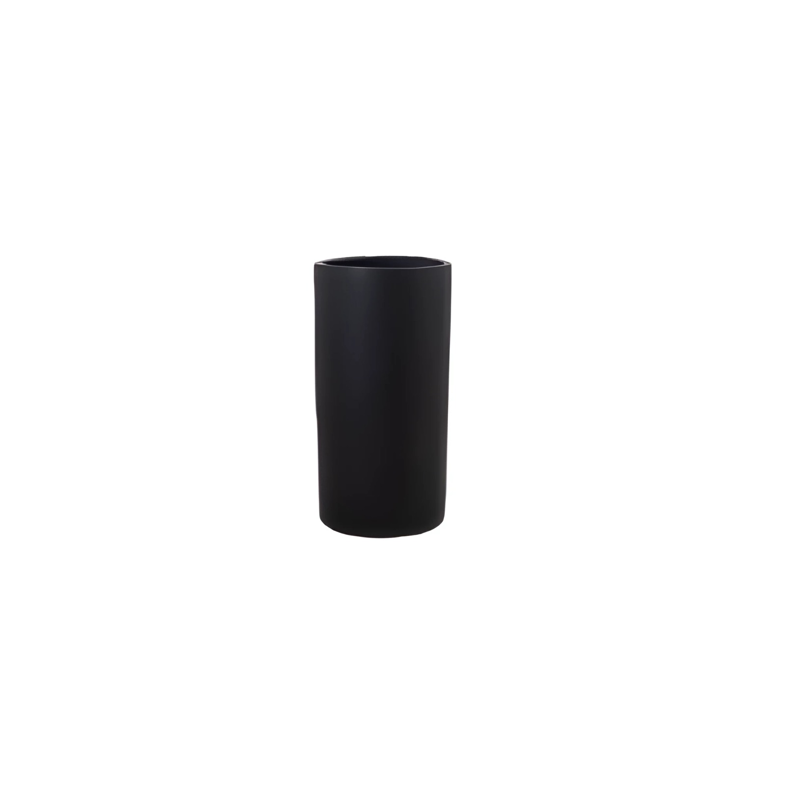 Fiberglass Planter 40x40 cm Cylinder Shape, Black Color | Verde