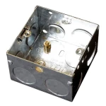 Electrical Switch Box Galvanized Steel Size 7×7×3.5 cm, Thickness 0.9 mm | Alrouf