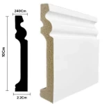 نعلات فايبر PS ملون، لون أبيض، أبعاد  240×10 سم، رقم الصنف 80110