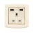 فيش شاحن USB مزدوج 13 أمبير  الفنار موديل أمنية المقاس  7x7 اللون بيج بحلقة ذهبى