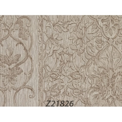 Classic Wallpaper Gray Color Length 10m Width 1.06m Model Z21826 | Balbaid Decor Company