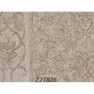 Classic Wallpaper Gray Color Length 10m Width 1.06m Model Z21826 | Balbaid Decor Company